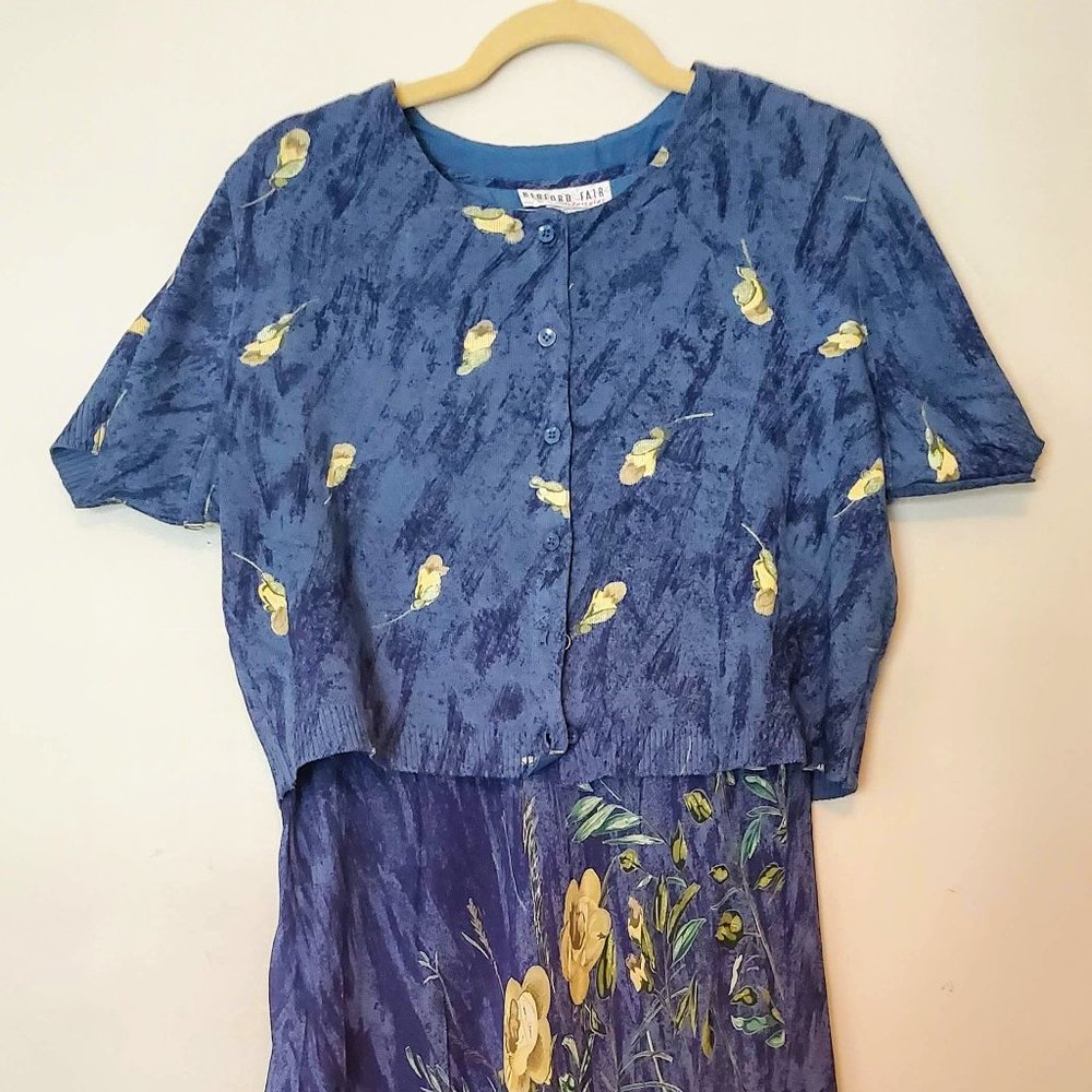 Bedford Fair Maxi Dress and Cardigan -size 18